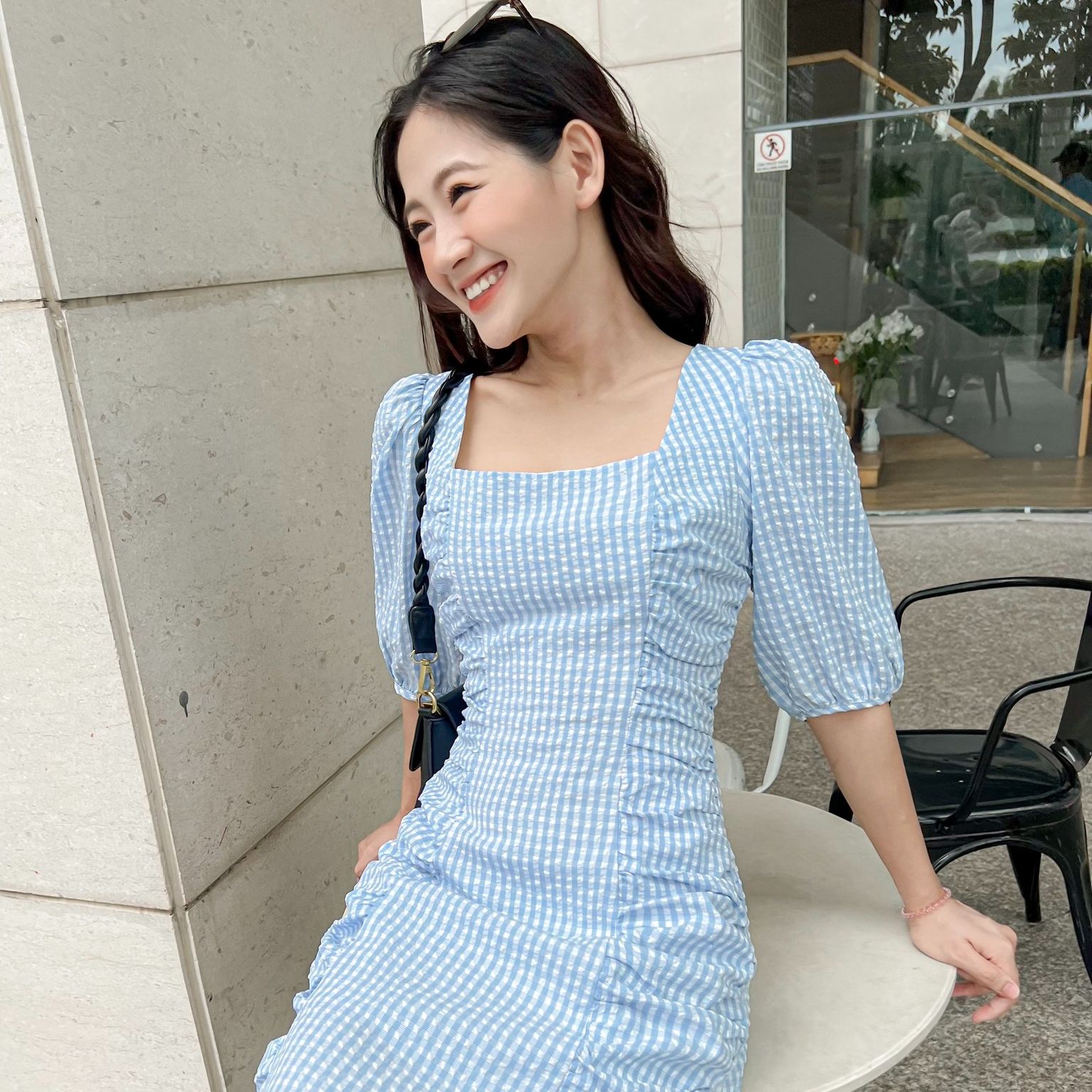 Đầm NANI - Đầm tay lửng cổ vuông