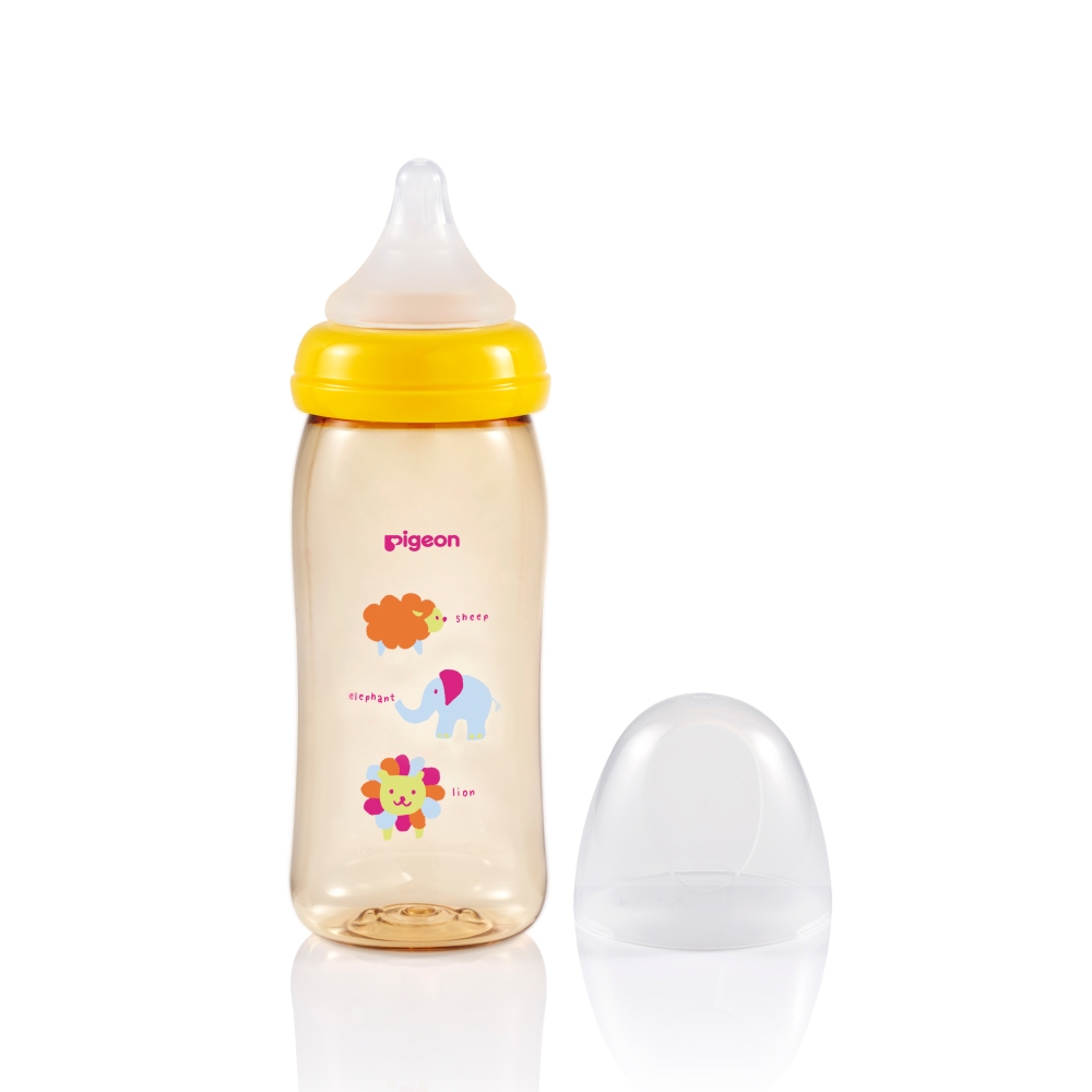 Bình sữa Pigeon nhựa PPSU Plus hình thú (240ml)