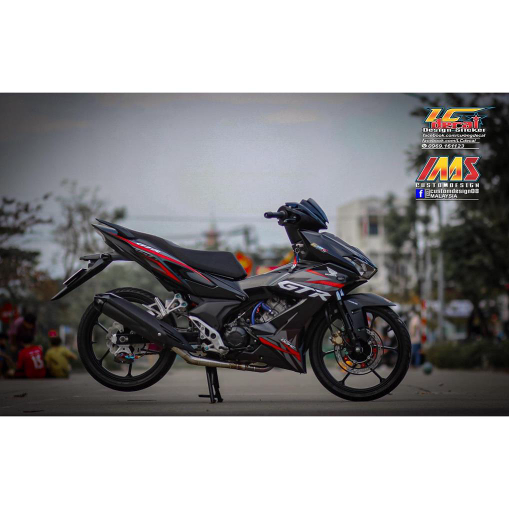 Tem rời mẫu gtr xám đỏ dán winner x đen - không phai màu