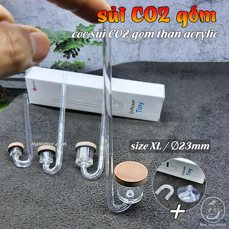 Cốc Sủi CO2 Acrylic Ebi | Cốc Sủi Gốm Siêu Mịn - Giá rẻ giành cho hồ thuỷ sinh