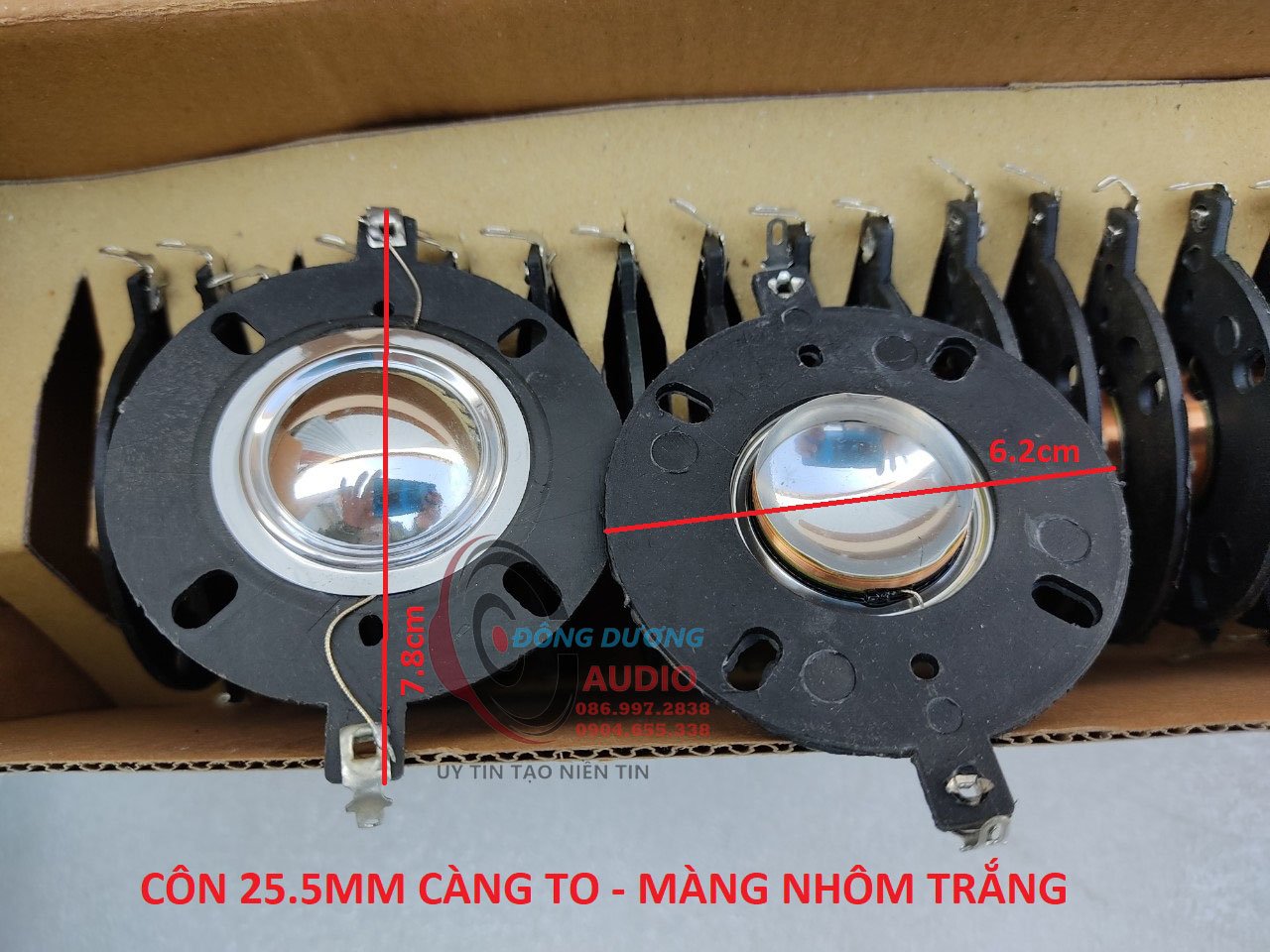 Coil trép 25.5mm càng to màng nhôm trắng - giá 2 cái