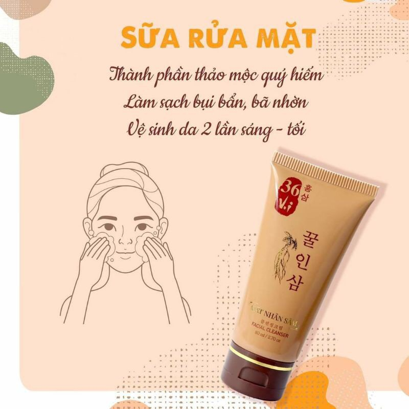 Sữa rửa mặt Mật Nhân Sâm 36v.i