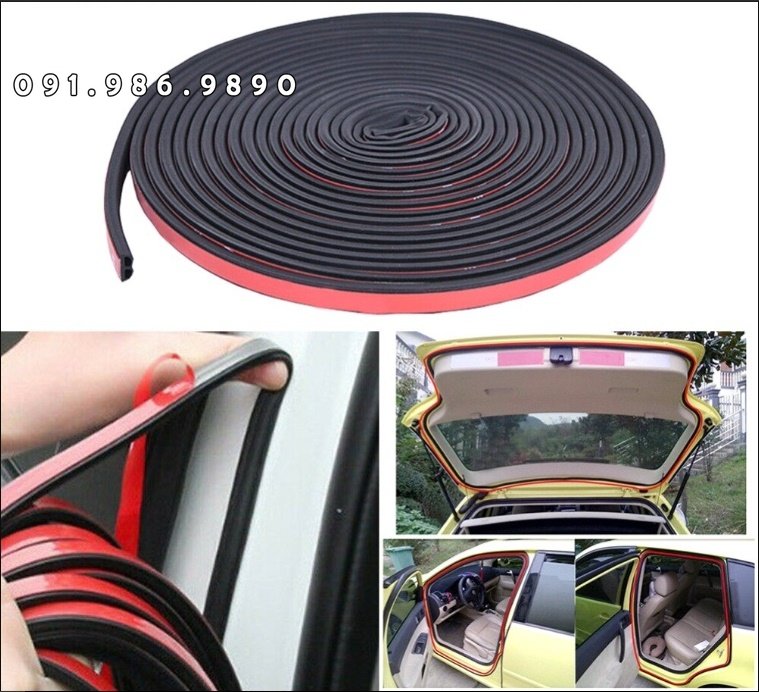 Cuộn 12m gioăng B giảm chấn chống ồn cửa xe nắp capo nắp cốp ô tô xe hơi - Phụ Kiện Đồ Chơi Xe Hơi