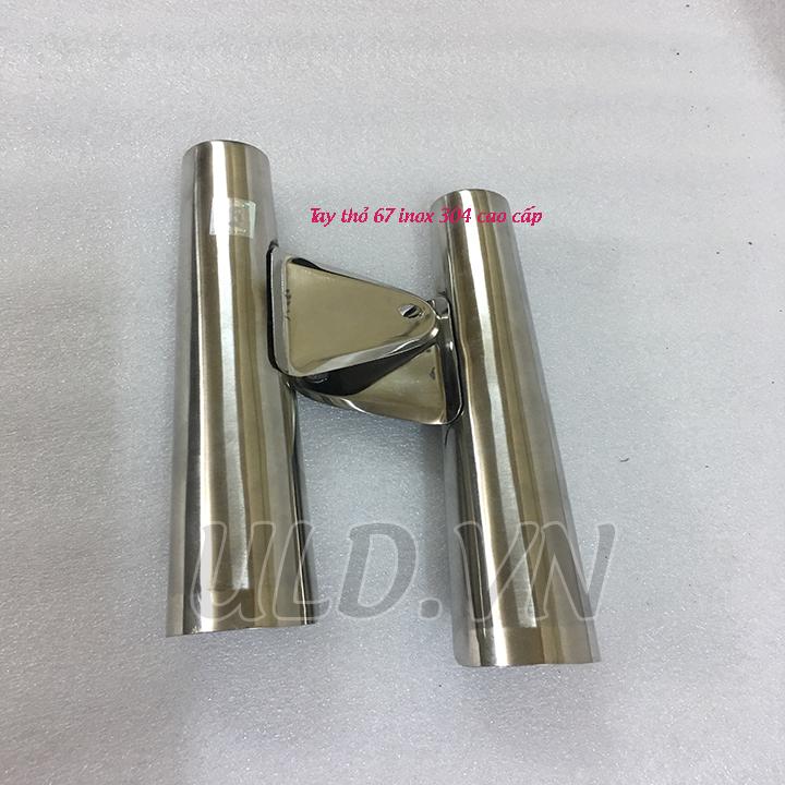 [HCM]PÁT BẮT ĐÈN XE 67 INOX TAY THỎ