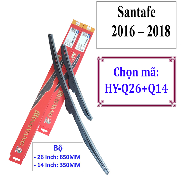 Bộ 2 thanh gạt nước mưa ô tô đa năng Nano cao cấp dành cho hãng xe Hyundai: Getz-Accent-Avente-Elantra-i10-i20-i30-santafe-Sonata-Tucson-Starex-Verna