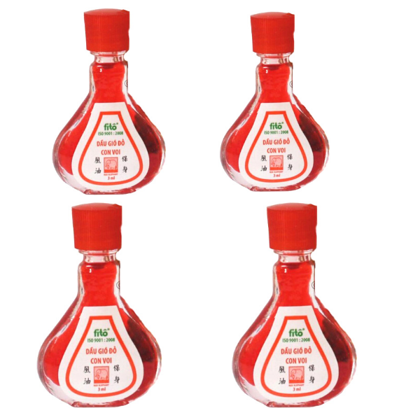 Dầu gió đỏ con Voi 3ml - combo 10 chai