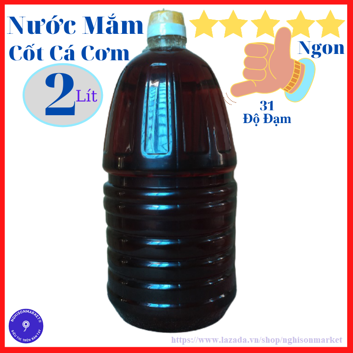 Nước mắm cốt cá cơm ngon loại đặc biệt can 2 lít đủ