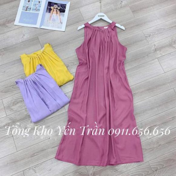 Váy đũi yếm Đầm Suông- Maxy đũi chất đũi lụa hàng đổ shop