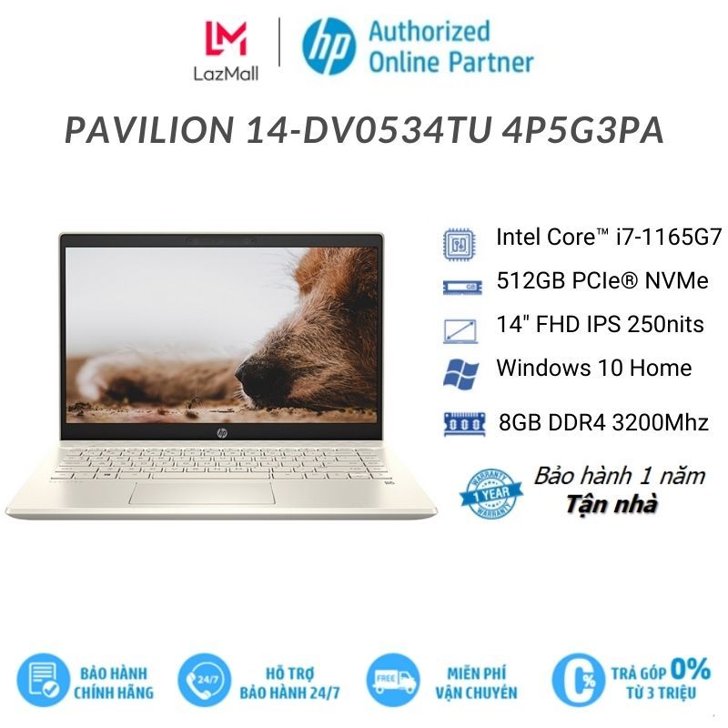 Bảng giá Laptop HP Pavilion 14-dv0534TU 4P5G3PA (Core i7-1165G7 | 8GB | 512GB | Intel Iris Xe | 14 Inch FHD | Win 10 | Warm Gold) Phong Vũ