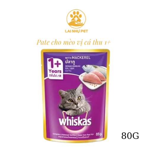 Pate mèo, pate whiskas gói 85g -lai nhự pet