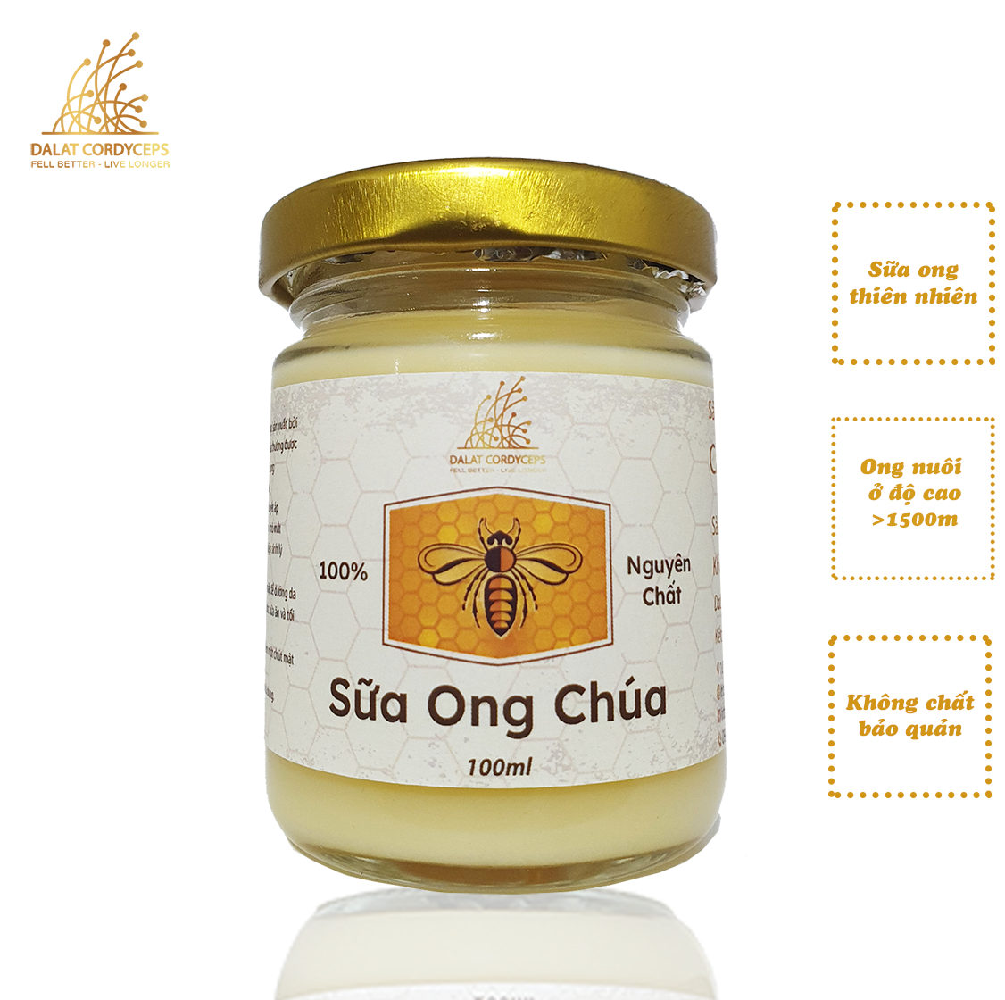 Sữa ong chúa tươi - Dalat Cordyceps