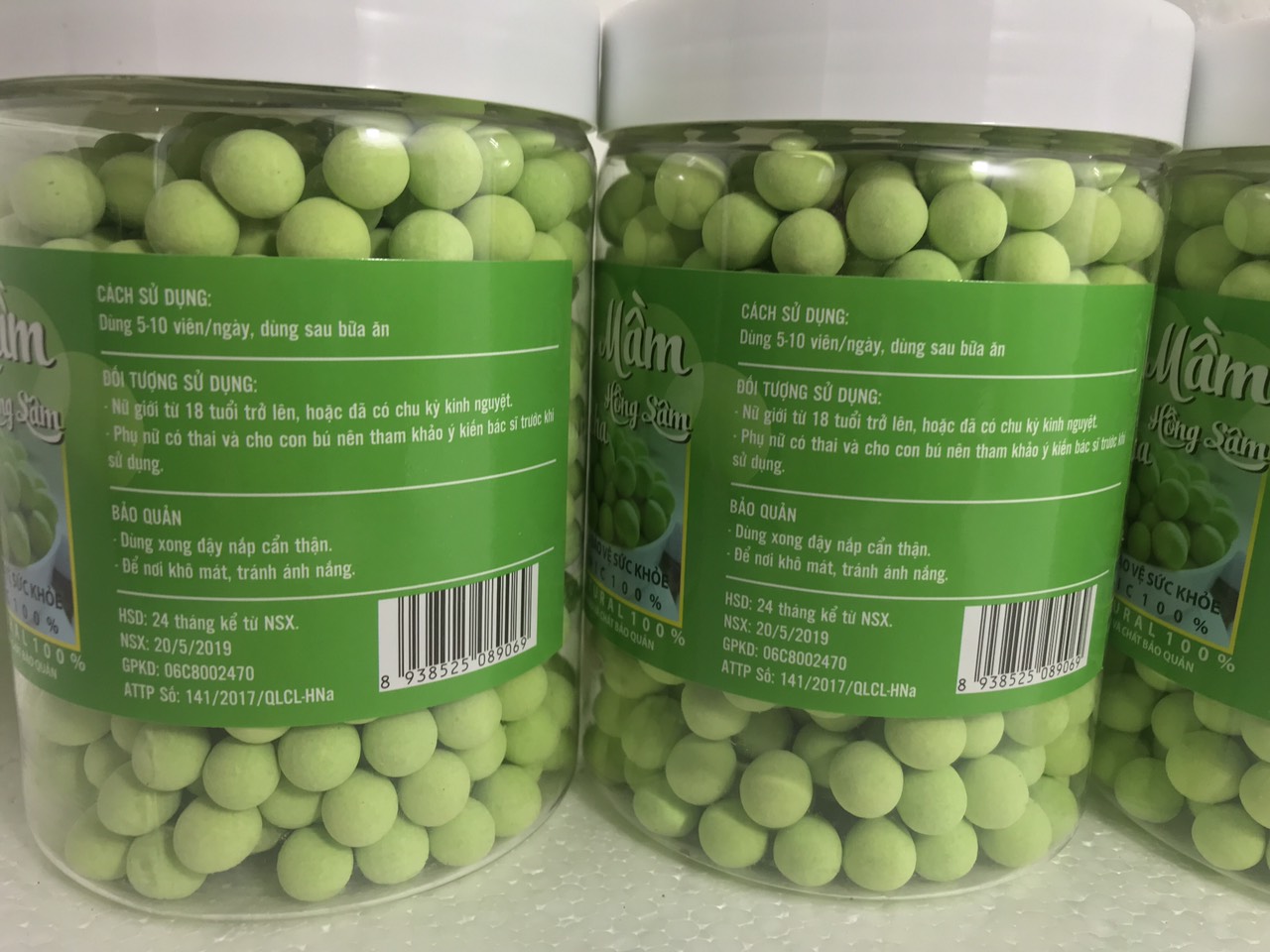 Viên Mầm Đậu Nành Matcha hộp 500gr