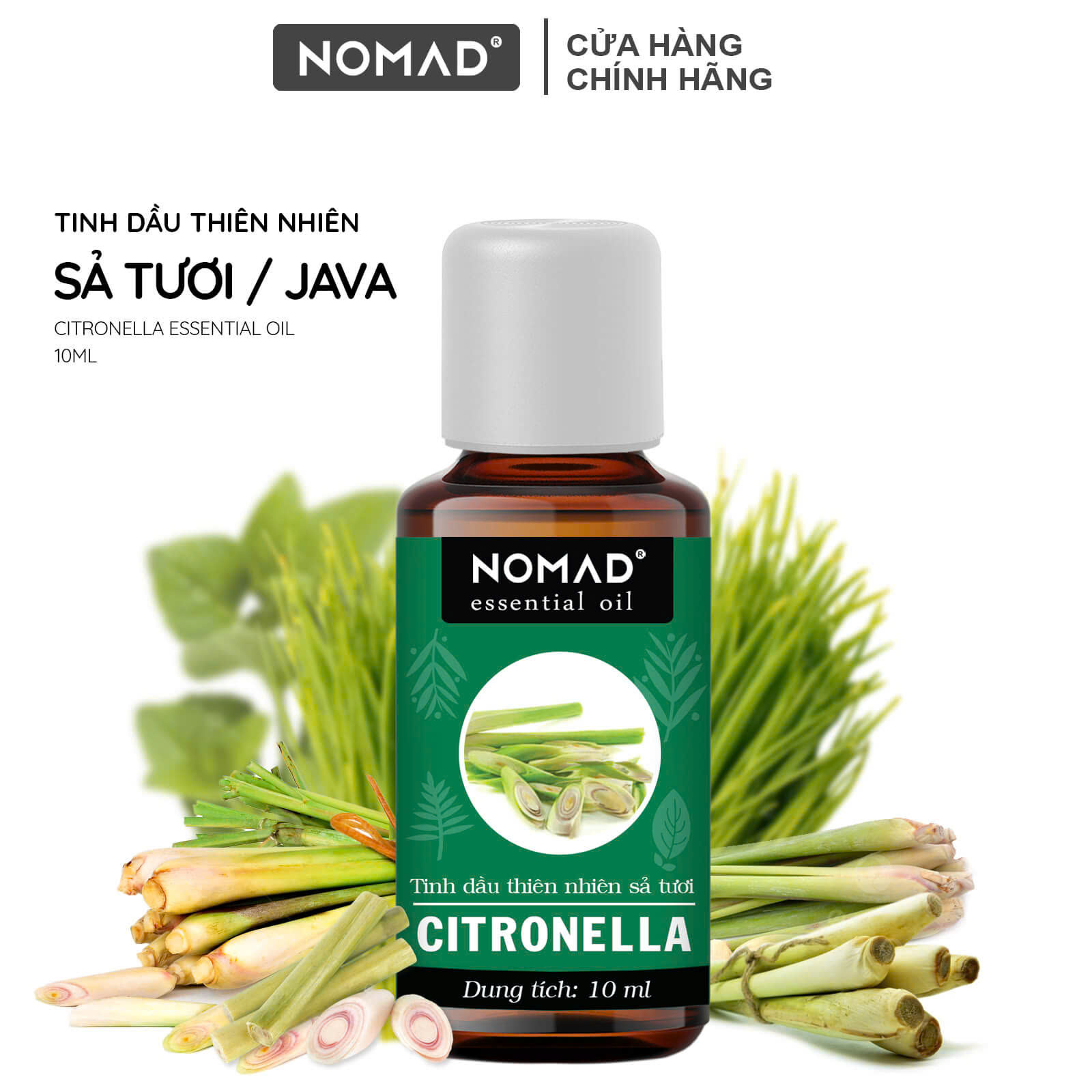 Tinh Dầu Sả Java Nguyên Chất Nomad Essential Oils Citronella