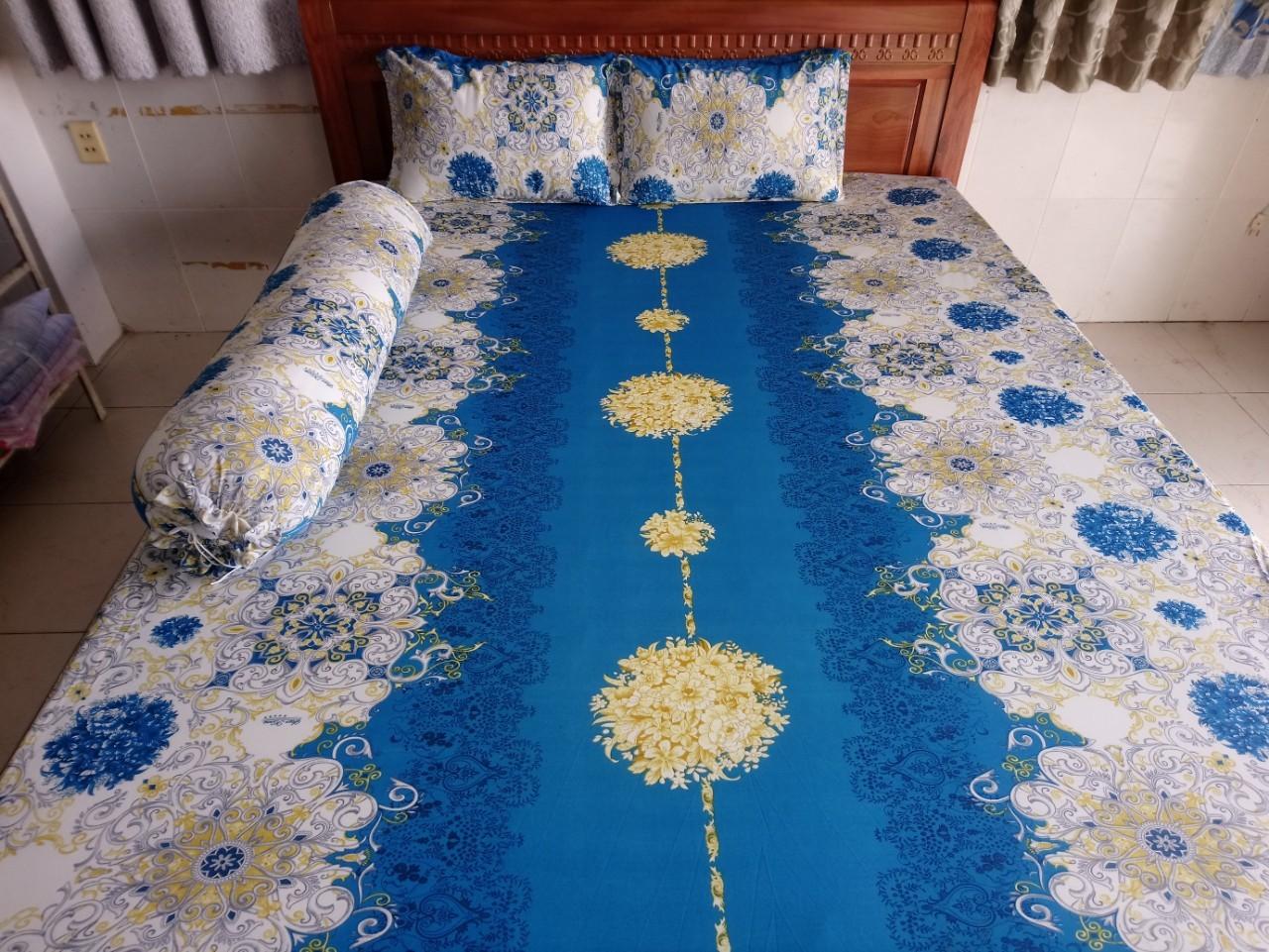 Bộ dra thun lạnh hàn quốc 1m6 x 2m ( 1 dra + 3 áo gối)