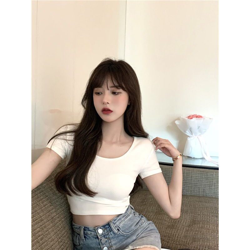 Áo thun croptop nữ form body thời trang