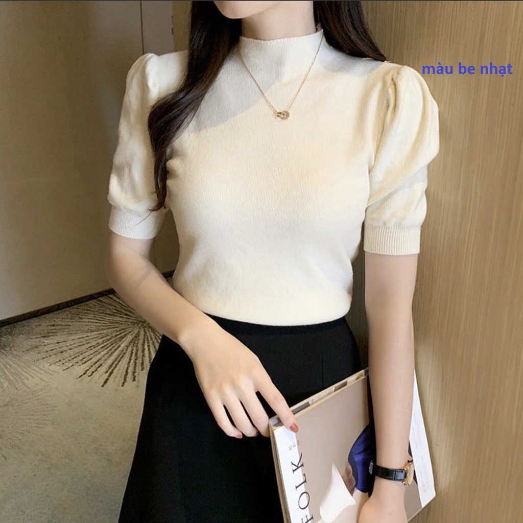 Áo len TAY BỒNG LỠ Cách Điệu NỮ TÍNH