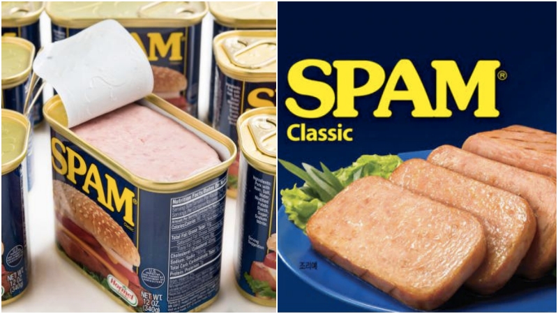 Thịt hộp SPAM của Mỹ 340g (2 loại truyền thống và ít mặn)