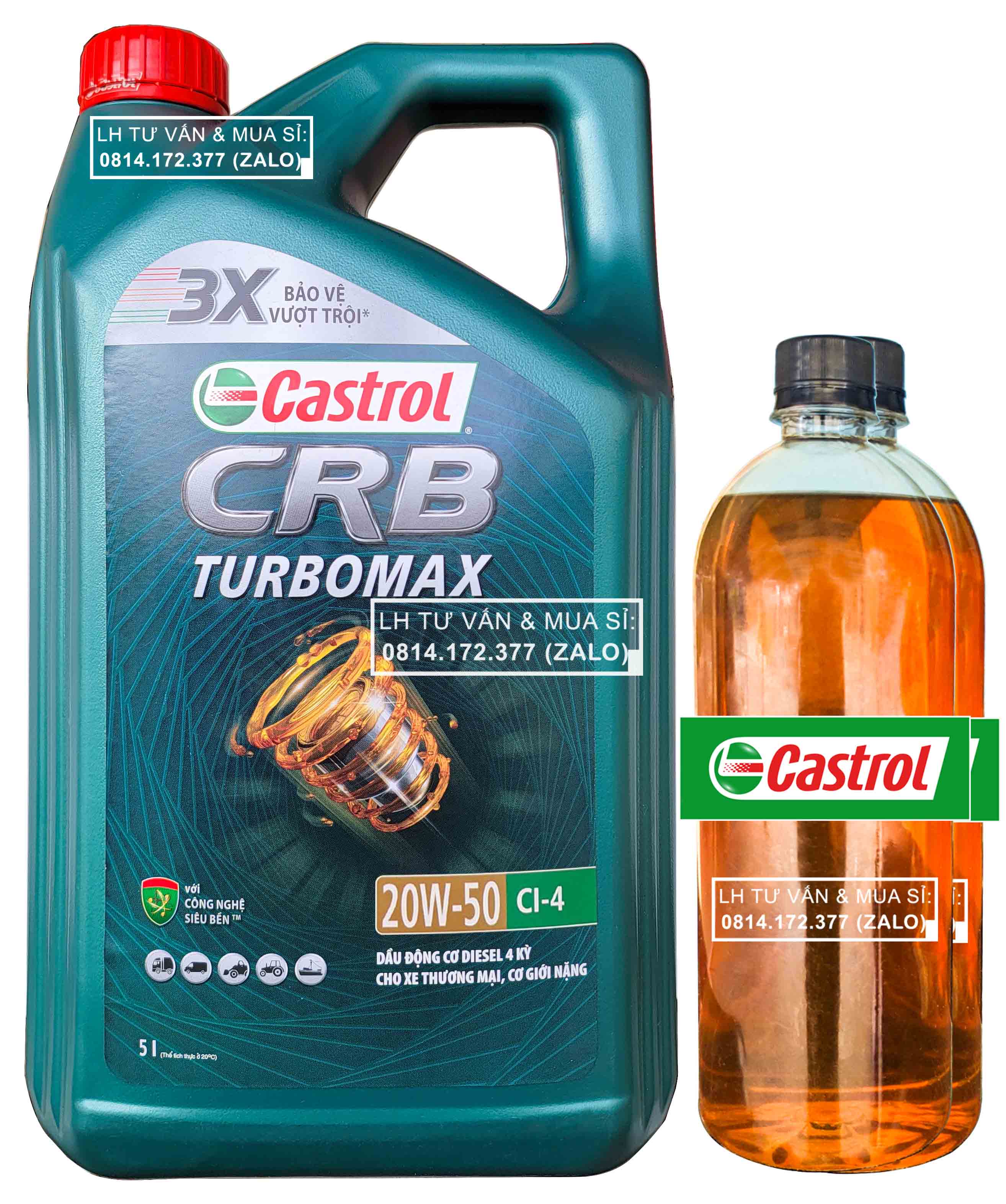 Dầu nhớt ôtô castrol crb turbomax ci-4 20w50 7.000ml
