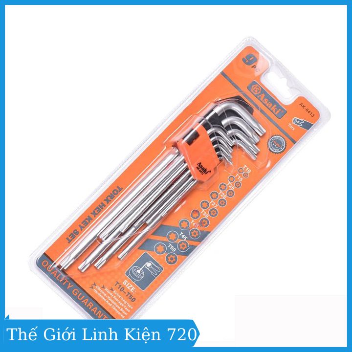Bộ Lục Lăng Hoa Thị 9 Thanh ASAKI AK - 0413