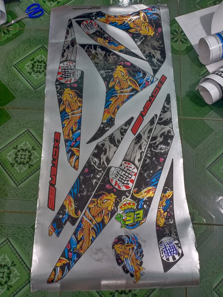 Tem rời candy ex 135 cá chép vàng xe đen