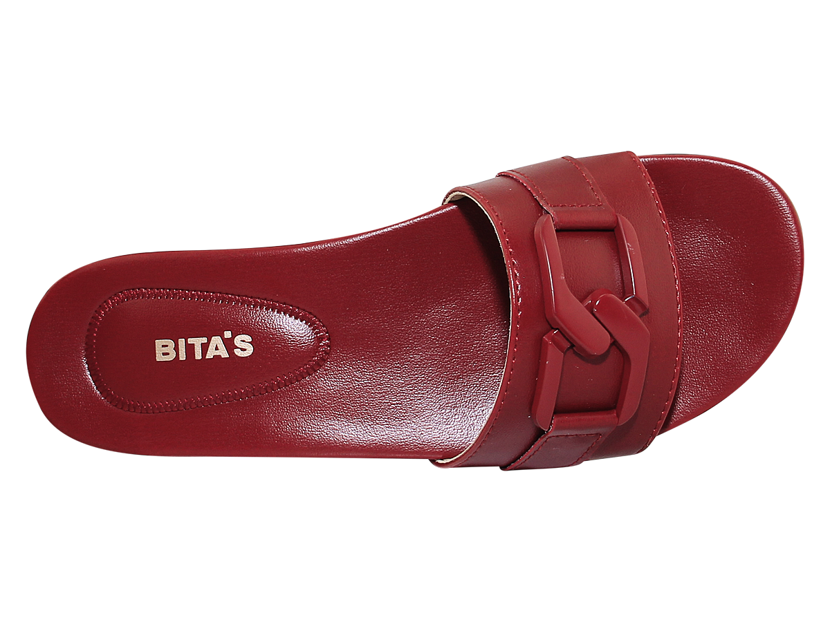 Dép quai ngang nữ Bita's DYN.160 (Cam đất + Đỏ đô + Đen + Kem)