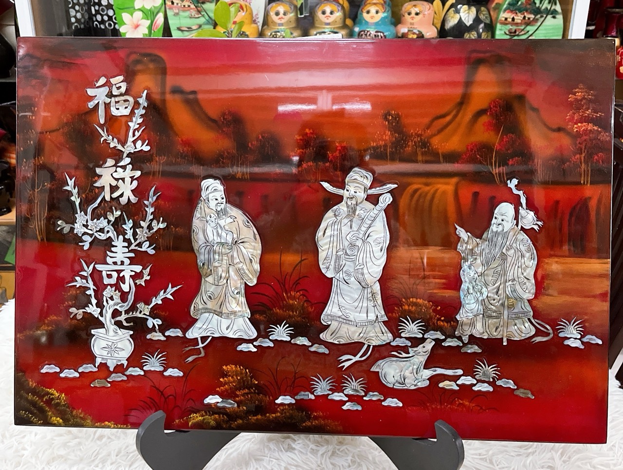Tranh sơn mài Thanh Bình Lê- KHẢM CỪ cao cấp size 40x60 cm
