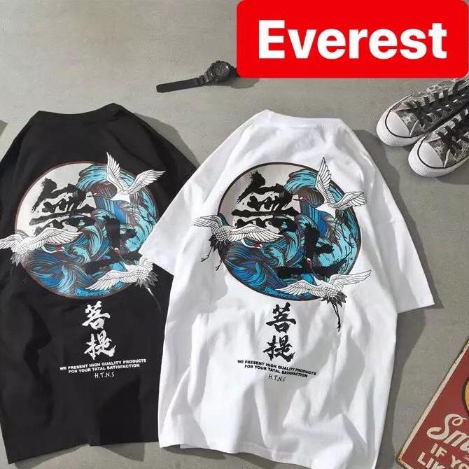 ÁO THUN NAM NỮ UNISEX CON HẠC PHOM FORM RỘNG TAY LỠ HOT TREND MẠNH MẼ SÀNH ĐIỆU VẢI DÀY MIN - EVEREST FASHION