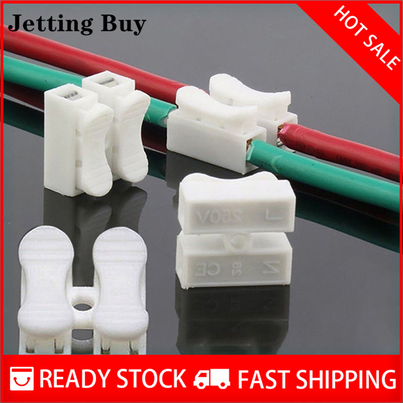 Jettingbuy 30 Pcs Electrical Cable Connectors Quick Splice Lock Wire Terminals Self Locking