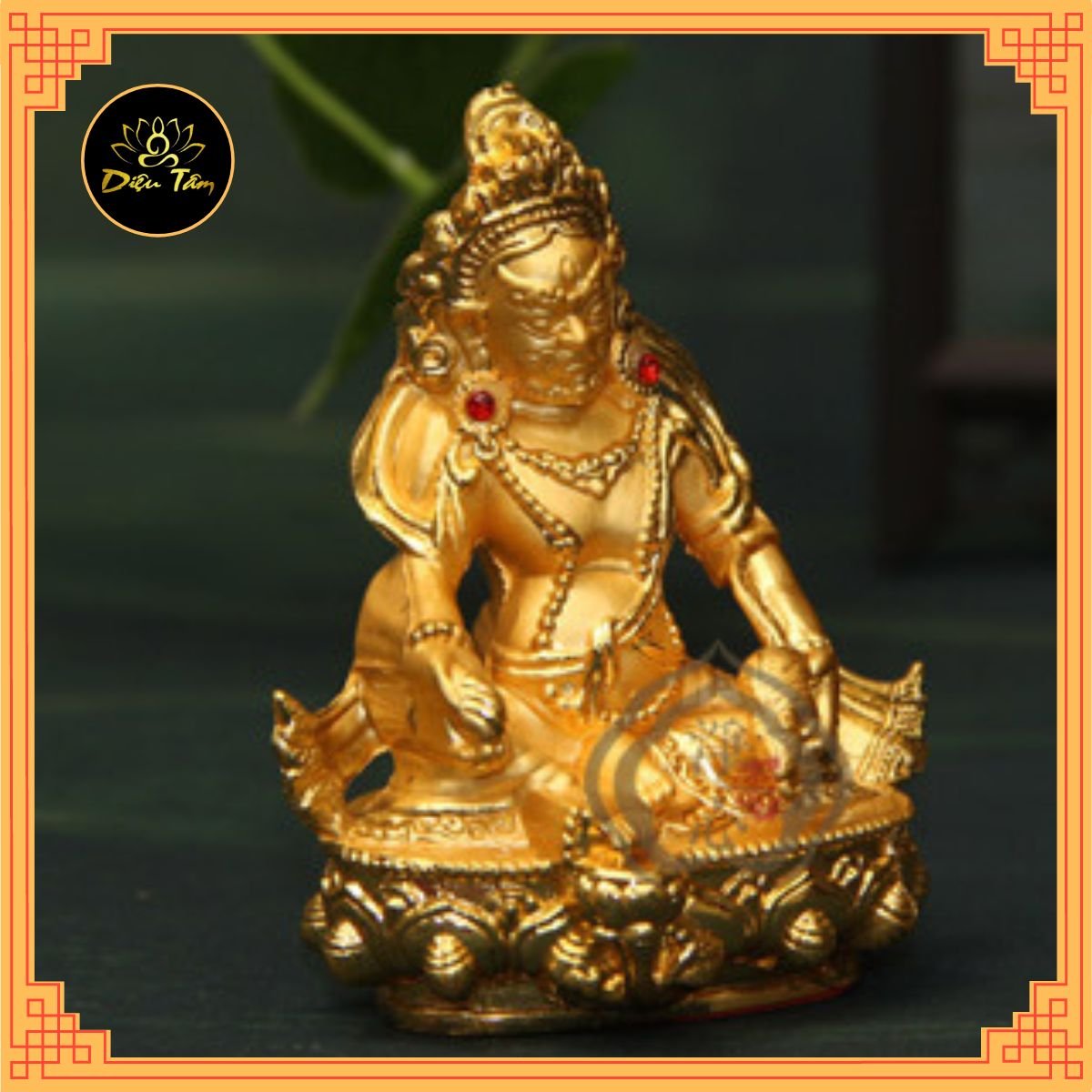 Statue yellow fidget dzambhala