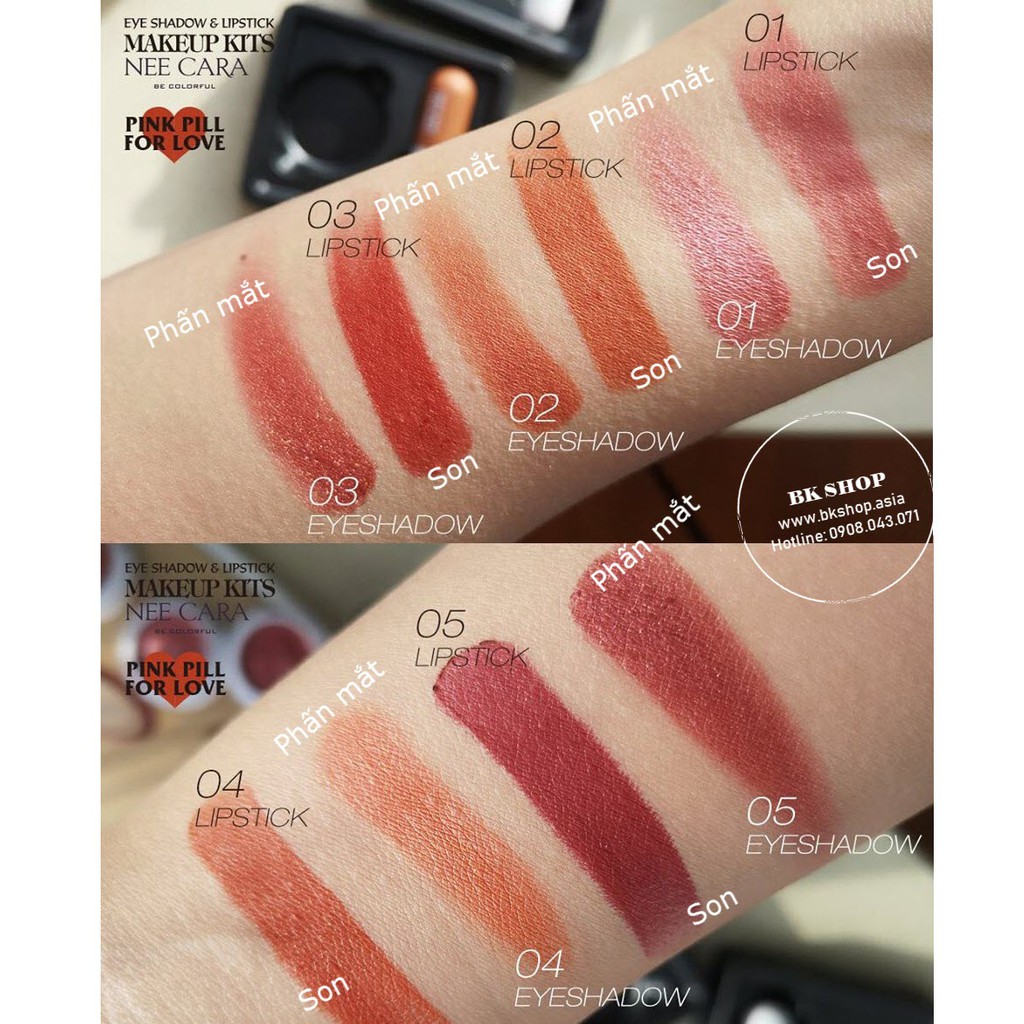[Thái Lan] Set Son Môi & Phấn Mắt Neecara Thái Lan N402