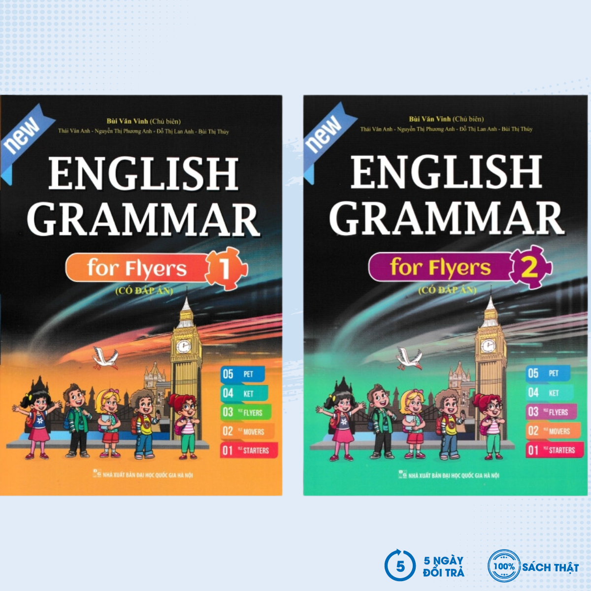 Sách - combo english grammar for flyers 1 + 2 - mt - newshop