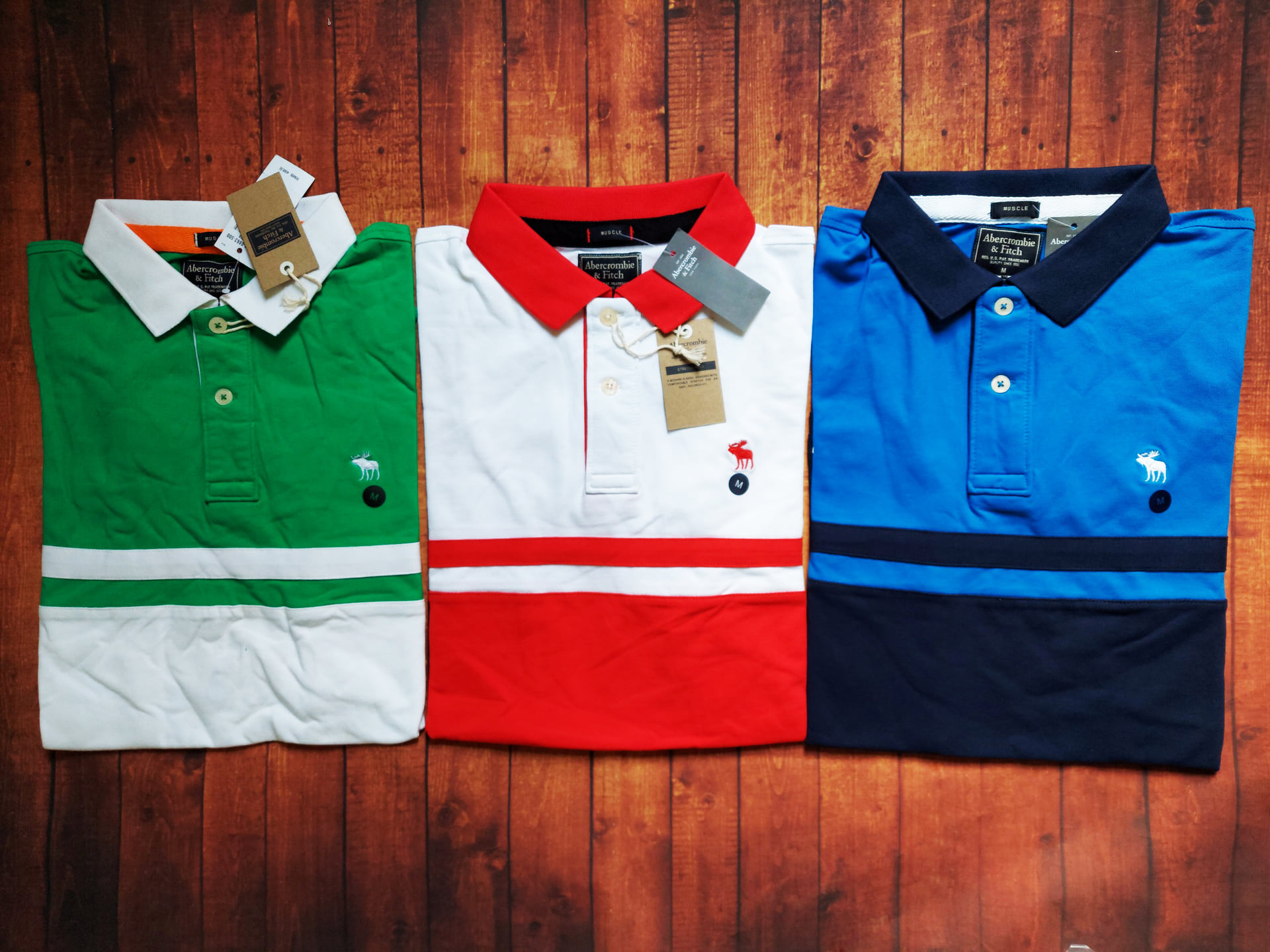 [HCM]Áo thun polo sọc Abercrombie