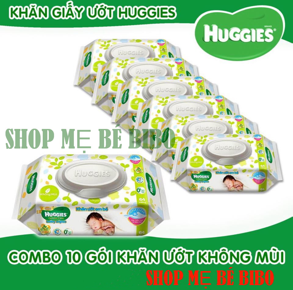 COMBO 5 GÓI KHĂN ƯỚT HUGGIES KHÔNG MÙI