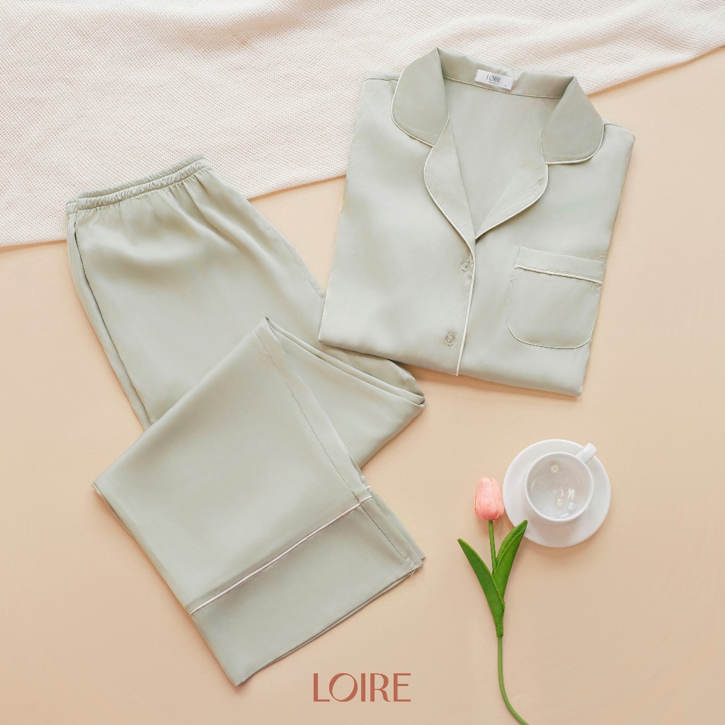 Bộ Đồ Ngủ Lụa Basic Dáng Dài Thoải Mái Loirechic PDD06