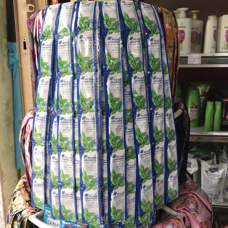 Dầu gội đầu Head & Shoulder bạc hà dây 10 gói - sạch gàu mát lạnh sảng khoái
