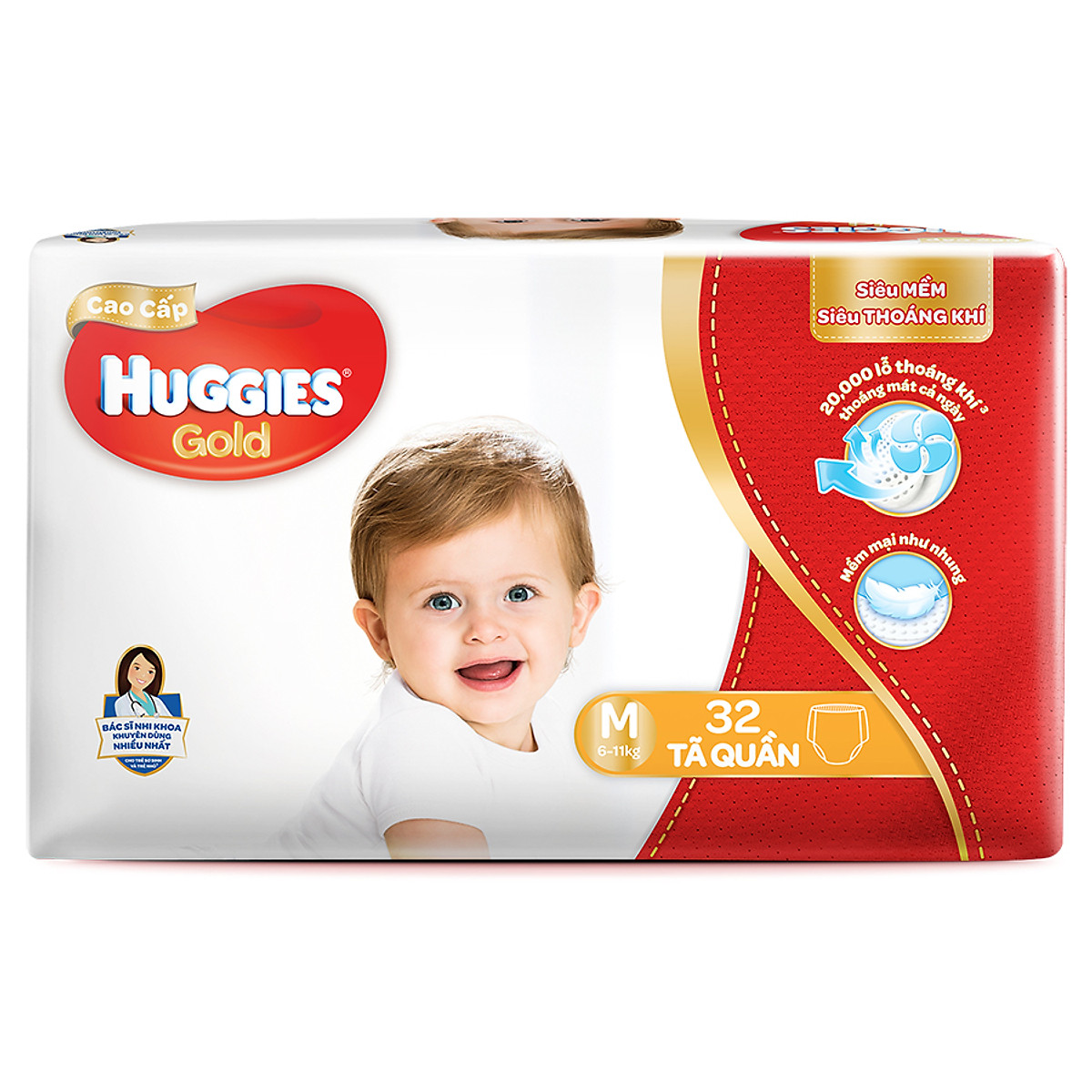 Tã quần Huggies Gold cao cấp M32
