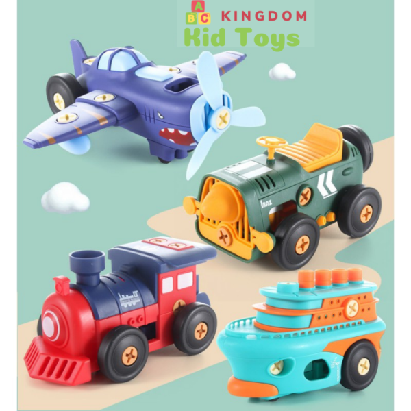 Ô Tô Đồ Chơi Lắp Ráp KingDom Toys, Máy Bay Lắp Ráp, Đồ Chơi Thông Minh Phát Triển Trí Tuệ Cho Bé