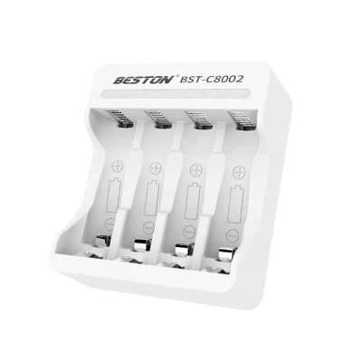 Beston 4 Slot Fast Smart Intelligent Timed Off Battery USB Charger for 1.2V AA AAA NiMh Rechargeable Battery Quick Charger