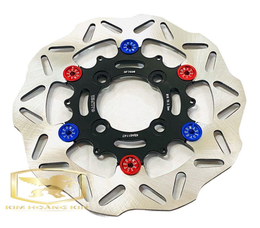 Đĩa Thắng Kiểu CNC Phay Bông 220 Gắn Sirius Wave Dream Jupiter .....màu Đen