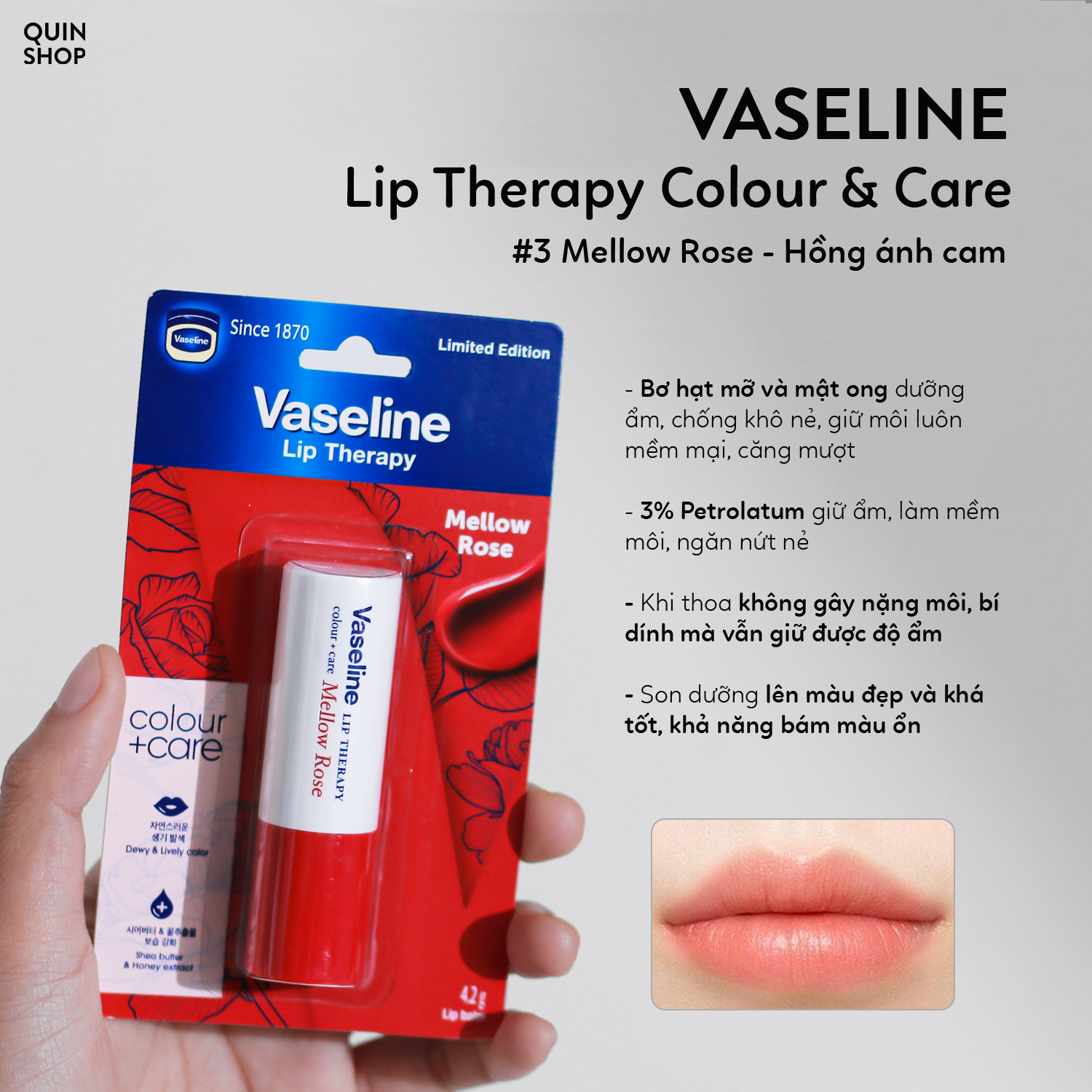 Son Dưỡng Có Màu Vaseline Colour & Care Lip Therapy