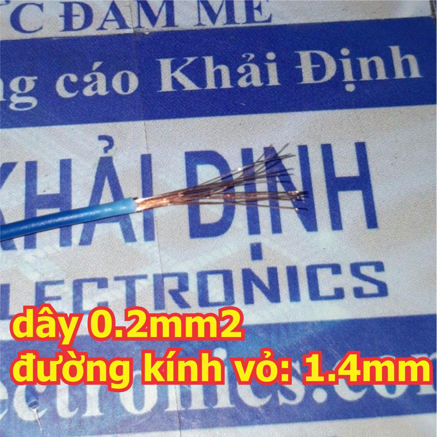 dây điện đơn RV, dây mềm (SỢI ĐỒNG NHỎ, nhiều sợi) 0.2mm (giá nguyên cuộn 100m) kde1661