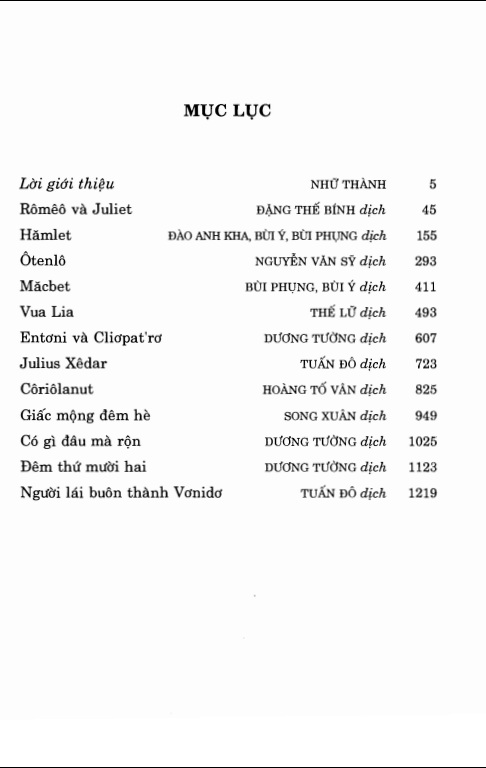 Sách William Shakespeare Tuyển Tập Tác Phẩm