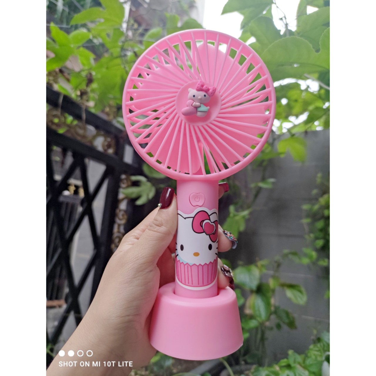 [HCM]quạt tích điện cầm tay hello kitty