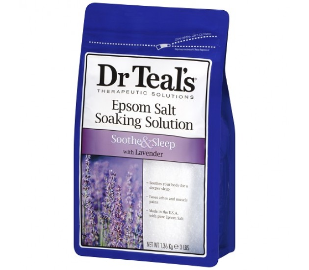 Muối tắm hương Lavender hiệu Dr Teal's Pure Epsom Salt Soaking Solution 1.36kg