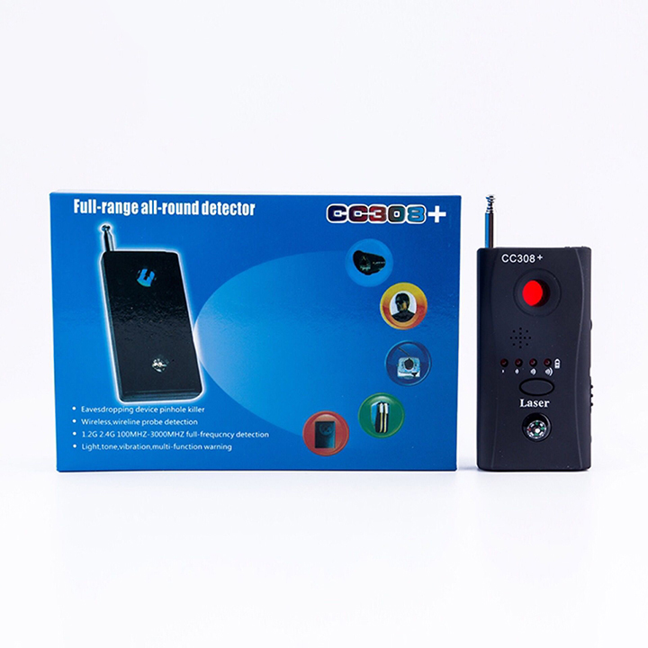 Máy phát hiện nghe lén, định vị, camera quay lén CC308+
