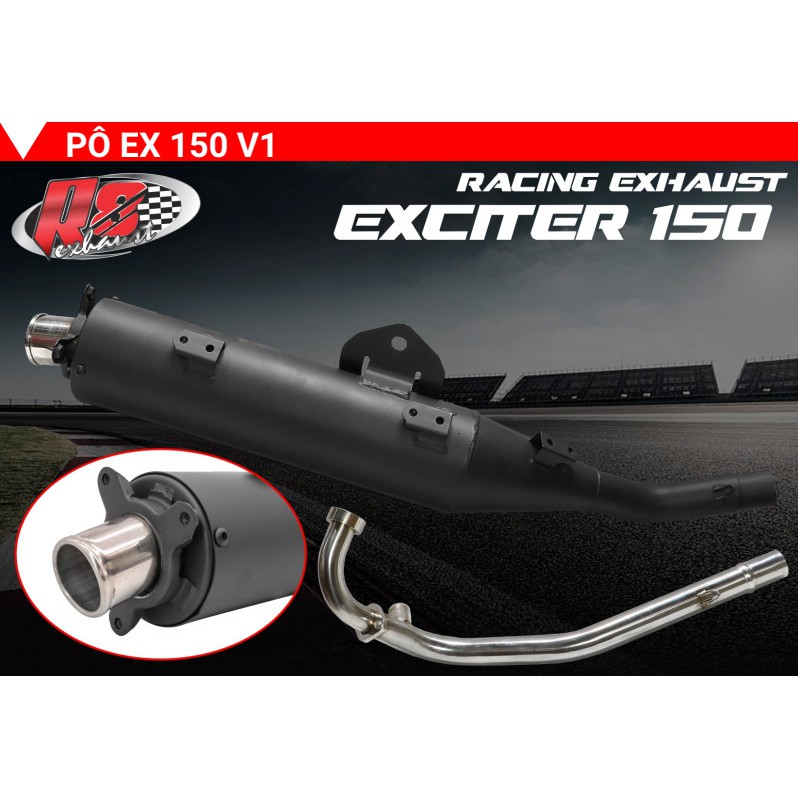 Pô tăng v1 bô giả zin ex150 & 135 r8 racing piston 62 65 68