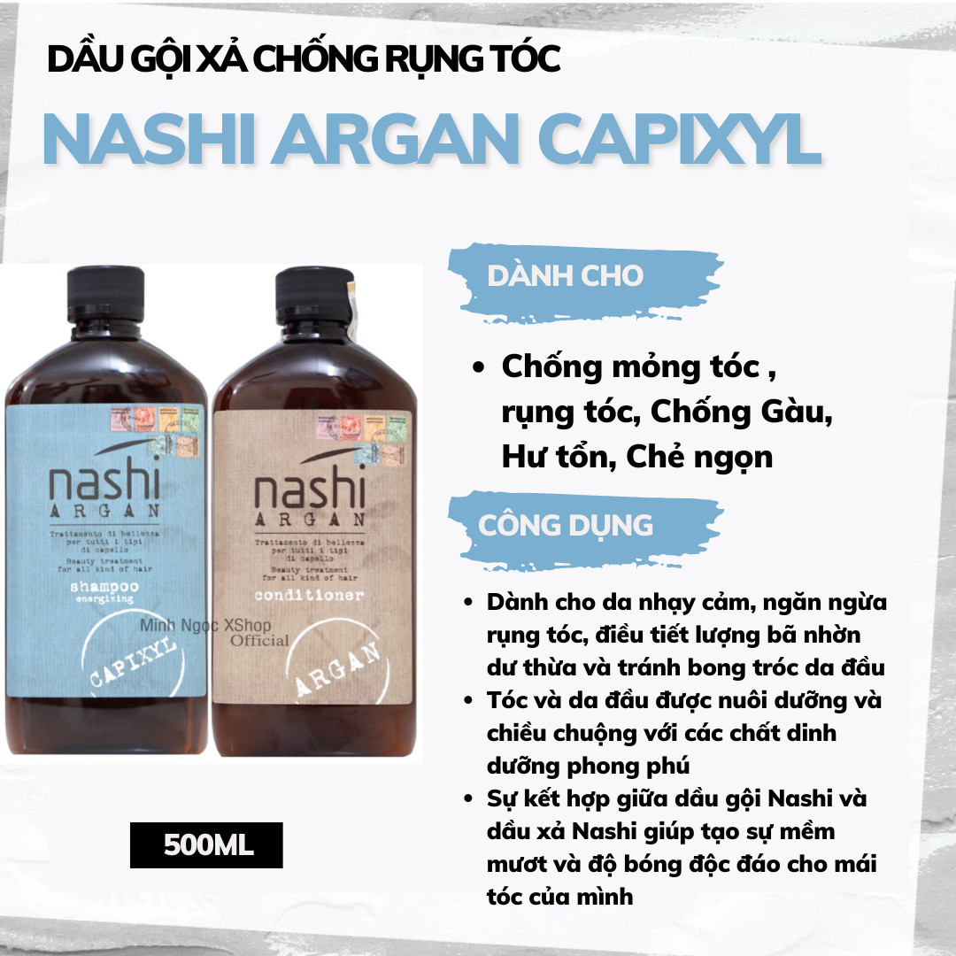 Dầu gội chống rụng tóc Nashi Argan Capixyl 500ML