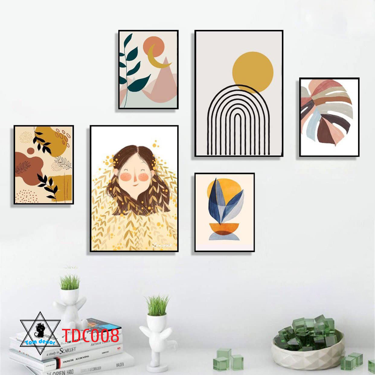 Combo 6 PCs wall hanging picture-5mm thick Foamex plastic wall stickers