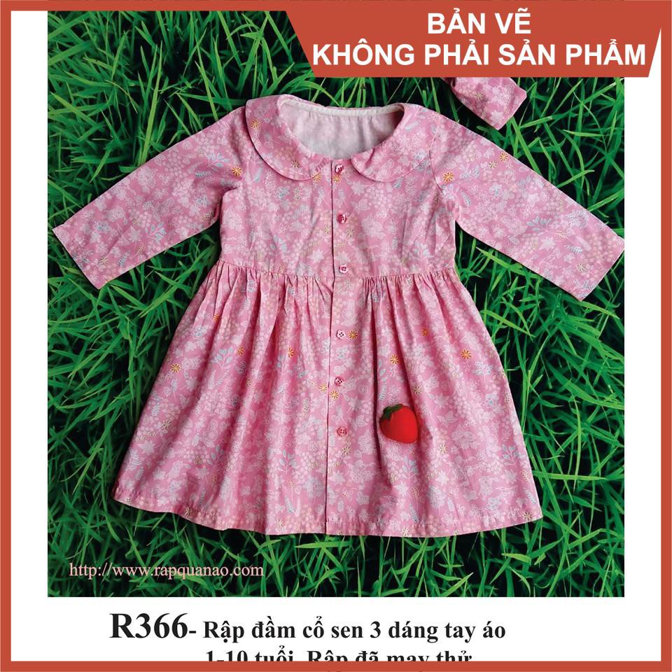 Rập đầm cổ sen r366 - giấy a0