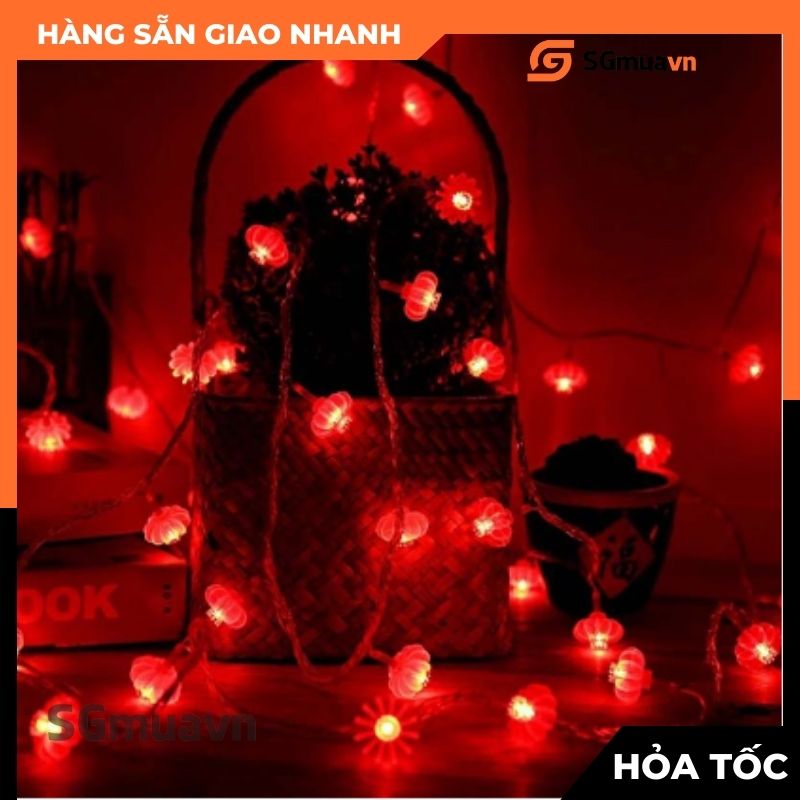 Dây đèn LED hình Lồng đèn Trang trí Nhà cửa